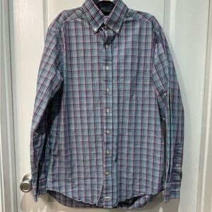 Vineyard Vines Slim‎ Fit Murray Shirt Blue Plaid Button Up Sz Medium